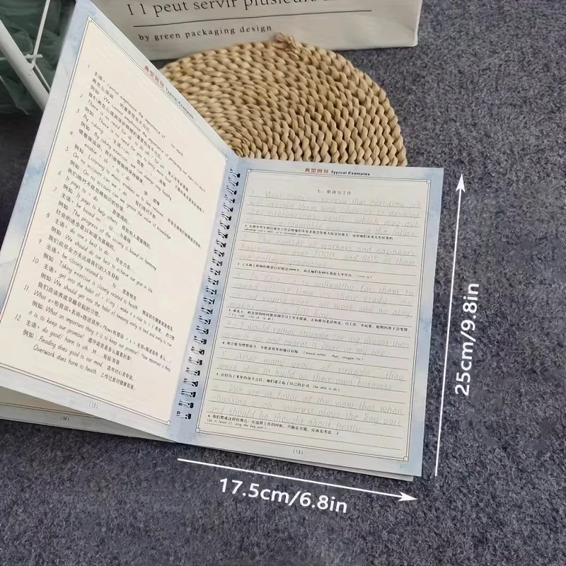 كتاب ممارسة النص المائل القابل لإعادة الاستخدام - كتاب الكتابة اليدوية للحروف الأبجدية والخط الإنجليزي لتحسين الحرفية والألوان المختلطة