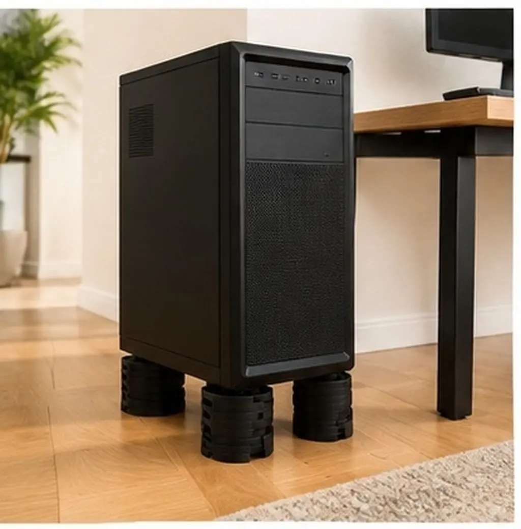 20Pcs Computer Tower Stand Desktop Pc Holder Movable Rolling CPU Rack Floor Stand Under Desk Organizer Pc Rack