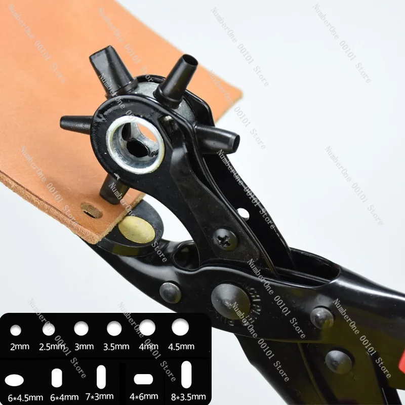 Premium Leather Belt Hole Punch Tool Oval Punch Pliers for Vegetable Tanned Leather Handcrafted Leathercraft DIY Belt Strap