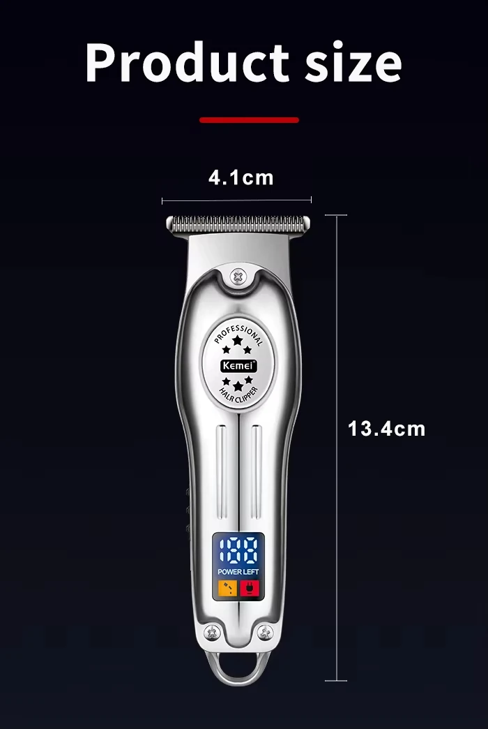 Kemei KM-2628 KM-678 KM-2024 Professional Electric Hair Clippers Beard Clipper Rechargeable Men's Shaver Hair Trimmer Kit