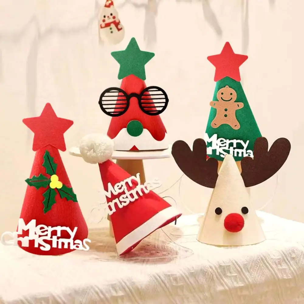 Festive Supplies Santa Claus Merry Christmas Hat Christmas Cartoon Santa Claus Hat Felt Animal Party Hat Families
