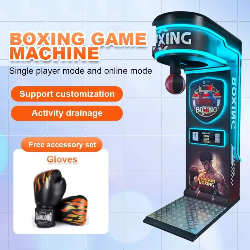 2026 Hot Sale Fist Arcade Coin & Cash Card Operated Supports Multiple Languages Adult Musical Boxing Game Machine Customized