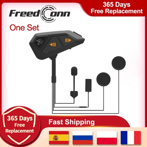 Мотоциклетная Bluetooth-гарнитура Freedconn FG С Системой Связи, Радиусом Действия 1000 М, Водонепроницаемостью