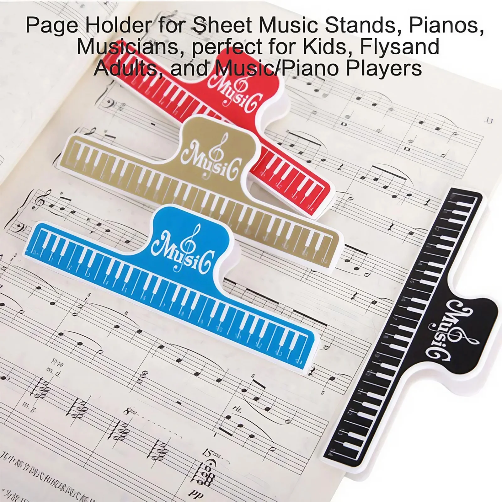 Miwayer Universal Piano Sheet Book Paper Sheet Clip Music Clip Book Paper Holder For Guitar Violin Musical Instrument Accessorie