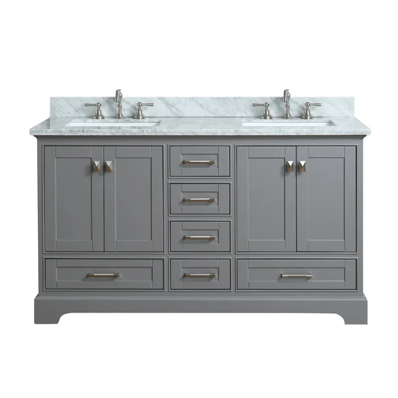 

Double sink classic solid wood bathroom vanity cabinet