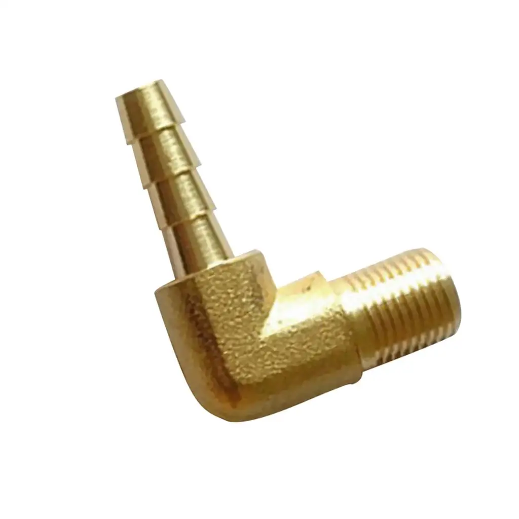 1/8 Ex. Up to 8mm Brass 90 Degree Male Elbow Barbed Wire Tailpipe