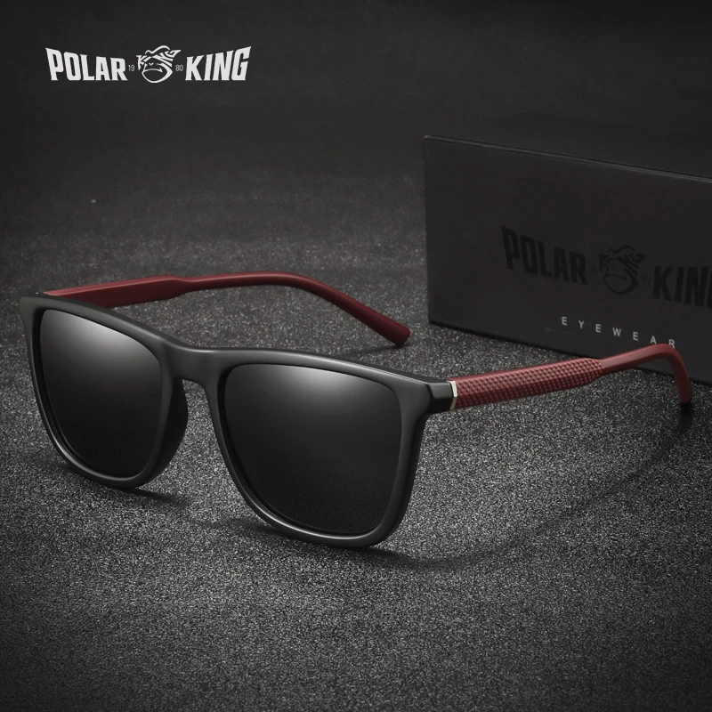 

Polarking Sunglasses Polarized Lens Vintage Design Uv400 Protection Men Driving Fishing Hiking Women Accessories