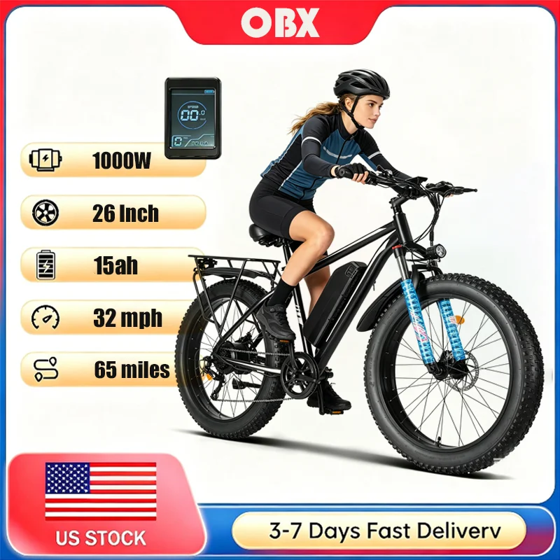 

26 Inch Adult E-Bike 1500W Brushless Motor Electric Bicycle 48V15AH Battery Road & Off-road Mountain Ebike