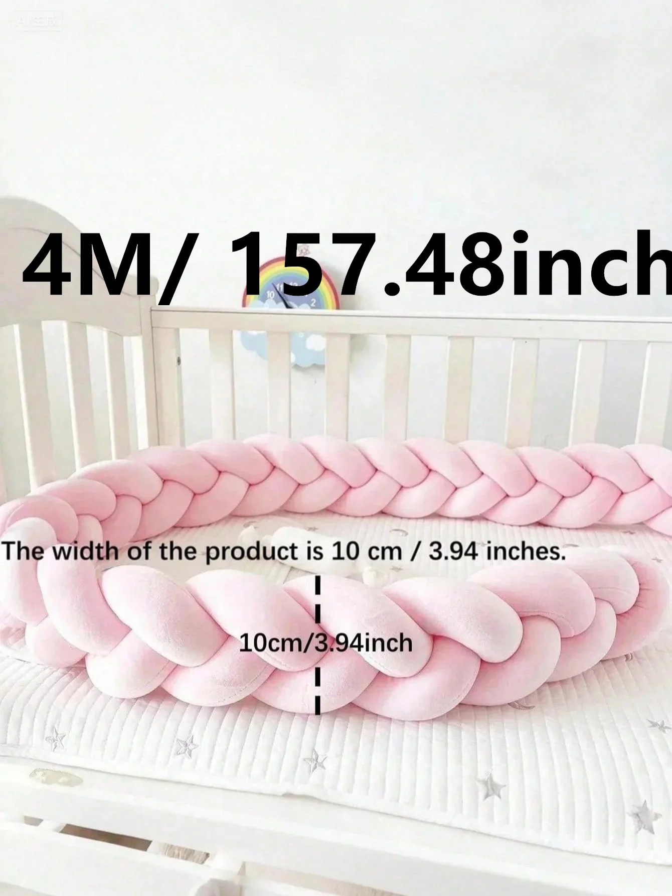 Babybedje Protector Bed Gevlochten Knoop Kussen voor Baby Kids 3 Aanden Peuter Babybed Bumpers In De Wieg Pasgeboren 1 M/2 M/3 M/4 M