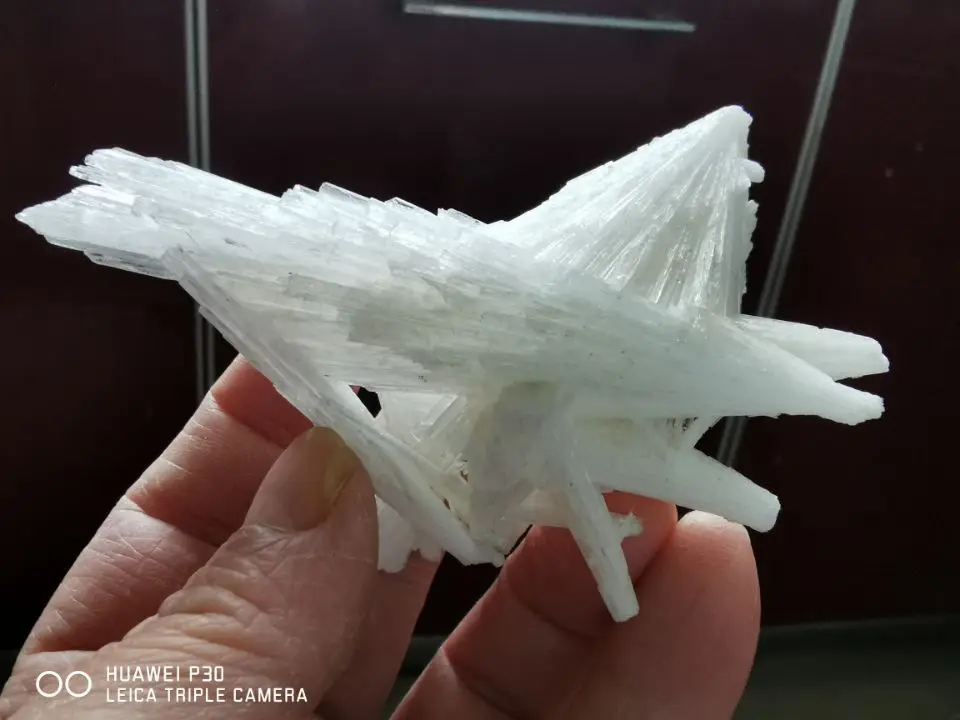 402インチ-天然鉱物クリスタル-スコレサイト-フラワーロック標本