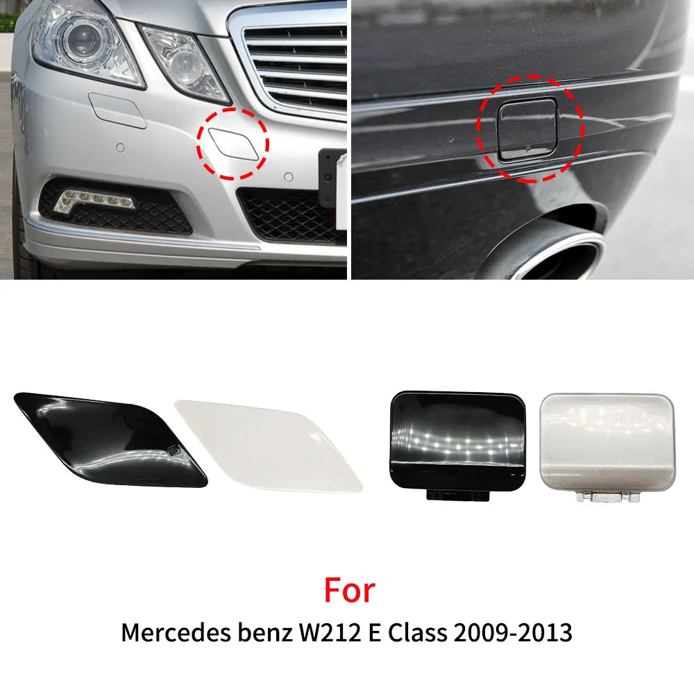 For Mercedes W212 Car Front Rear Bumper Tow Hook Cover Cap Accessory Black For Benz E Class  E200 E230 E250 E300 E350 2009-2012