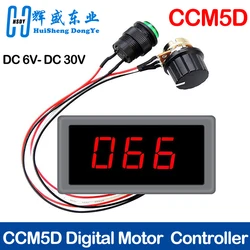 DC 6V 12V 24V 5A Adjustable PWM DC Motor Speed Controller CCM5D LED Digital Display Stepless Speed Control Switch Governor