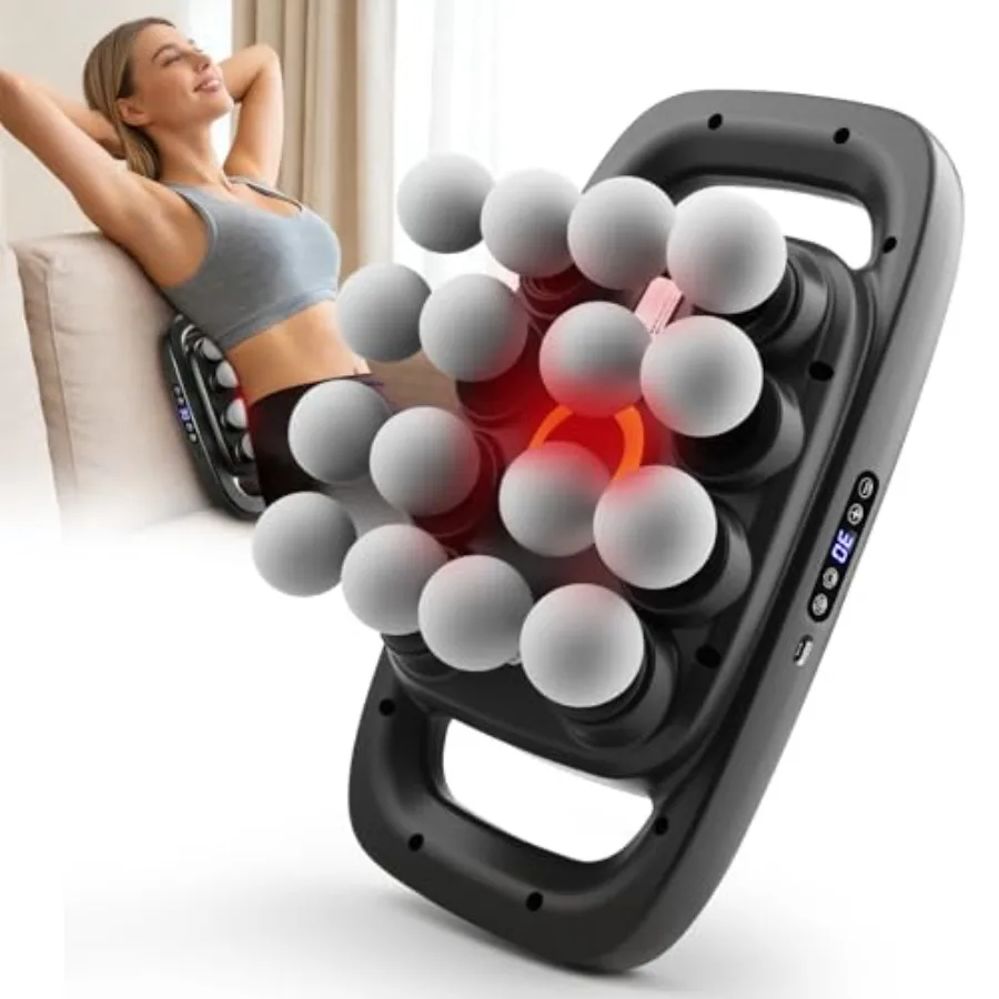 

Набор массажных пистолетов для тела с 16 насадками, портативный, для глубокого массажа тканей, 3 режима, 30 уровней интенсивности, бесшумный перкуссионный массажер