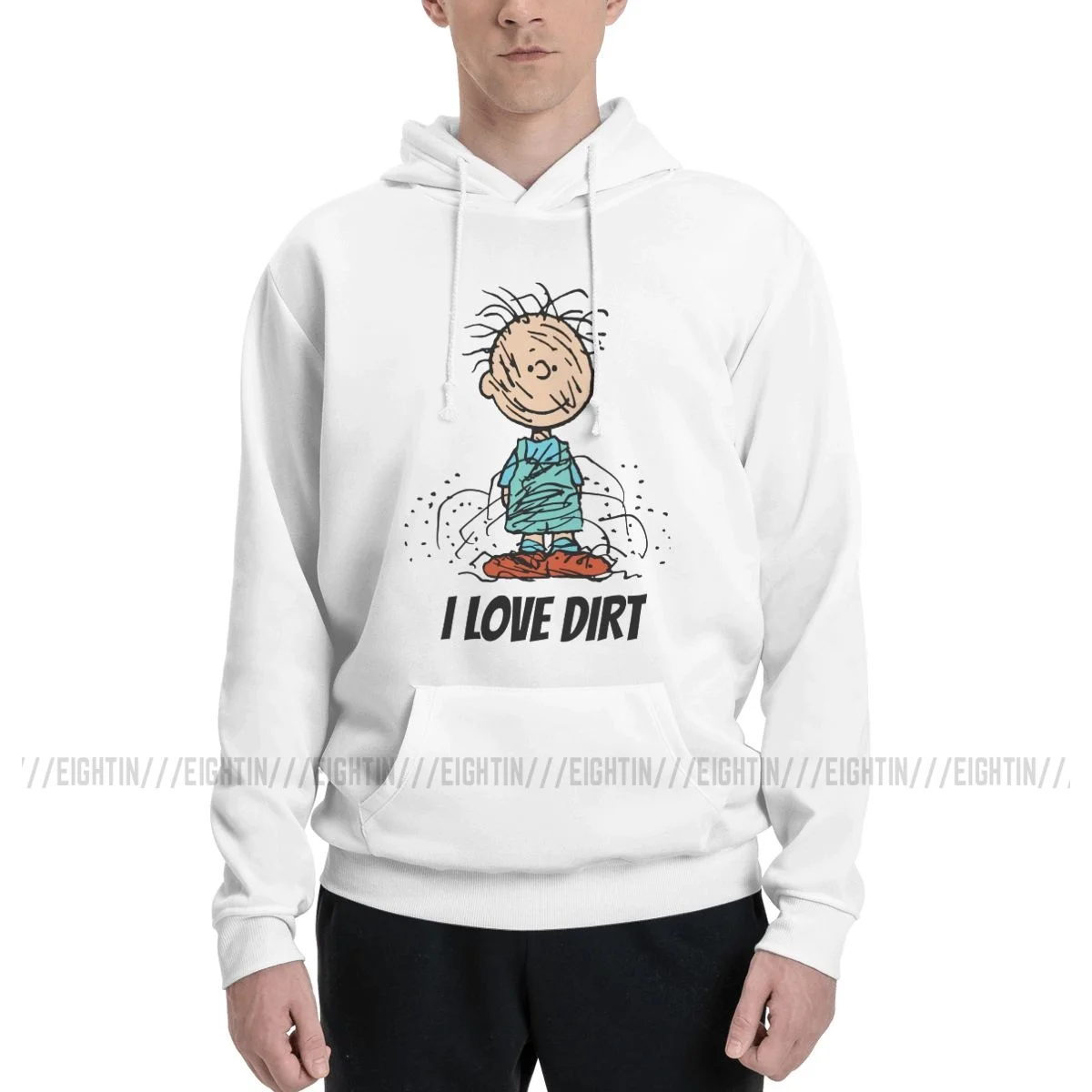 Snoopy Peanuts Pigpen Moletons de alta qualidade masculinos e femininos com capuz pulôver de outono