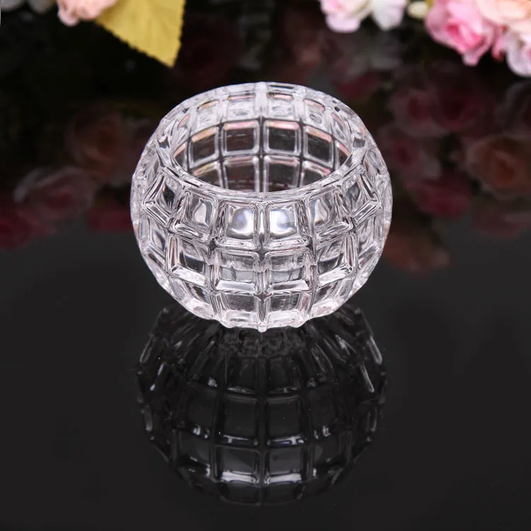 

2Pcs Delicate Glass Candleholder Classic Fashionable for Wedding Decorations Party Events Home Table Centerpiece