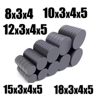 10x3 10x4 10x5 15X3 15X4 15X5mm Black Small Round Magnet Fridge Ferrite Magnet  Round Speaker Magnet Permanent Magnet 8X3 8X4