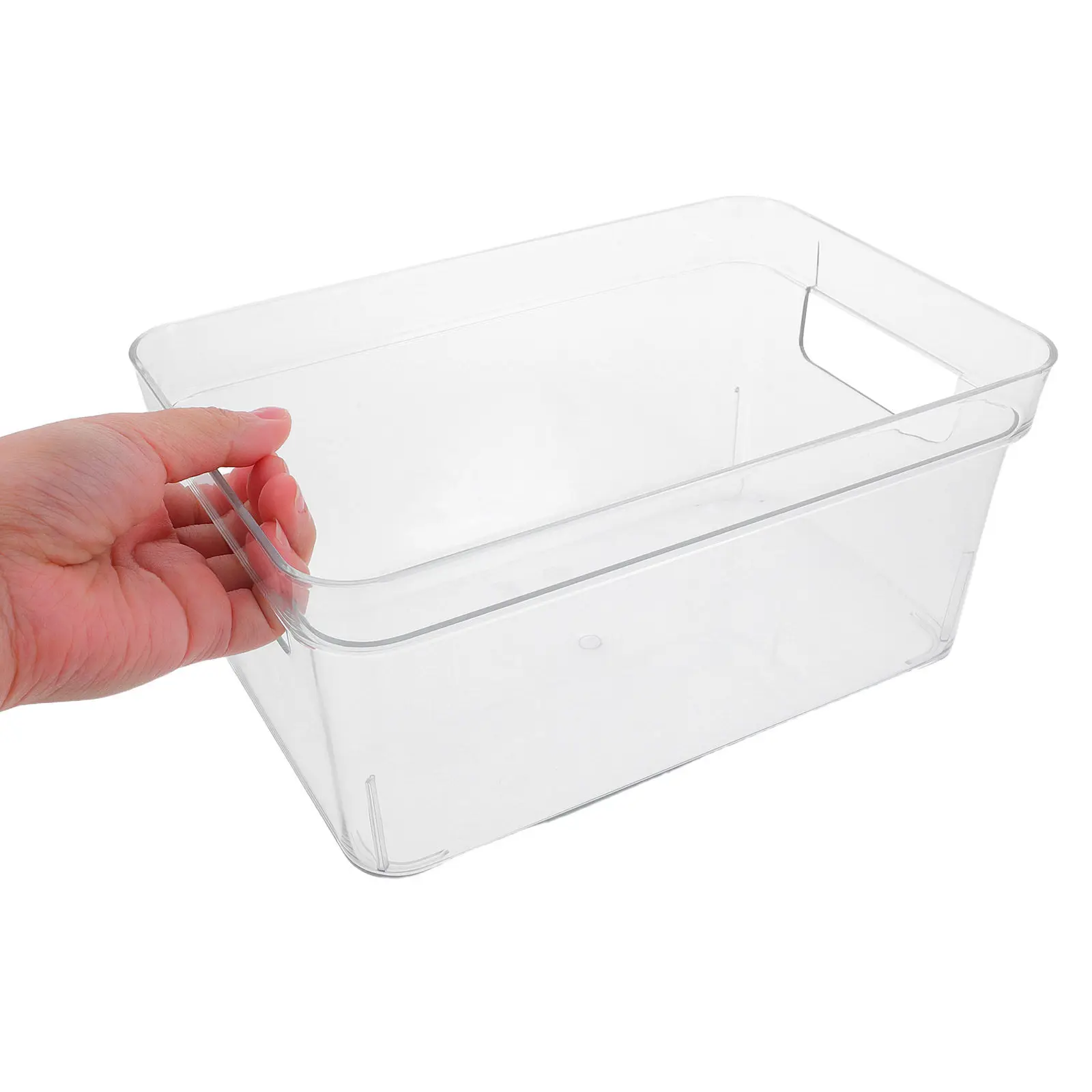 

Clear Transparent Storage Box for Stationery Office Supplies Craft Organizers Desktop Sundries Portable Pet Material Home Office