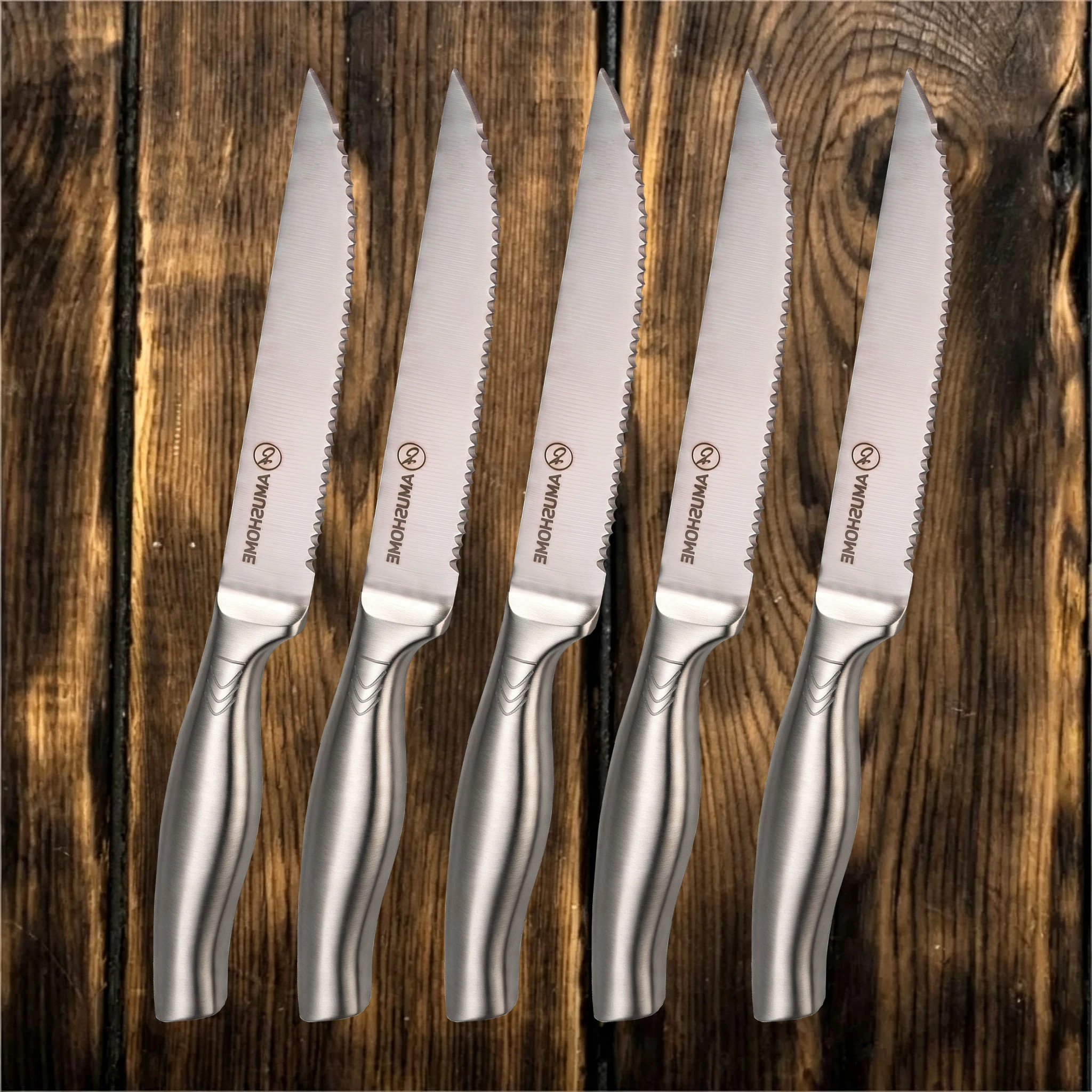 1/4/6/8-piece steak knife set kitchen integrated bread knife stainless steel handle - serrated blade - dinner knife - high-end