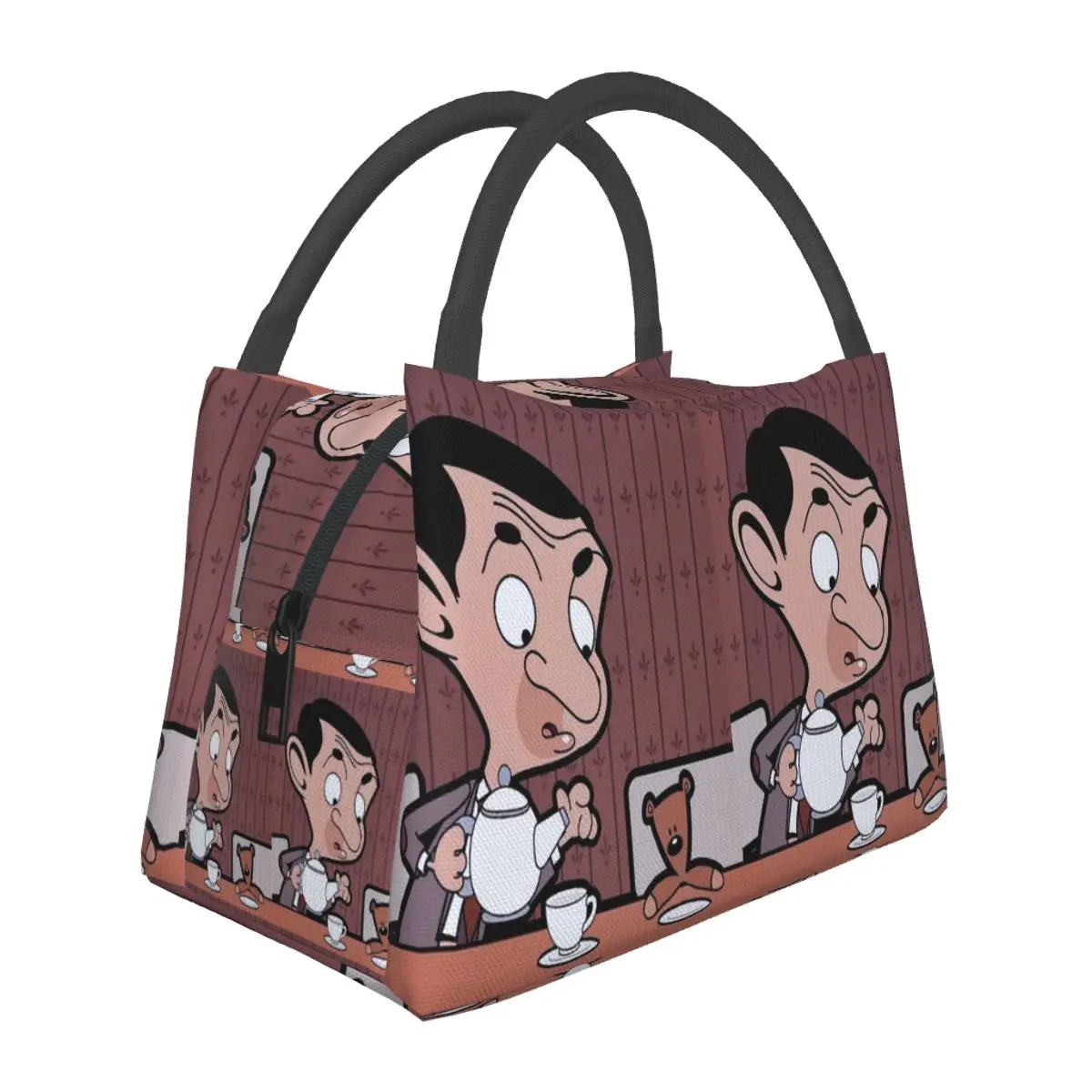 

Термосумка для обедов Mr. Bean с изоляцией, для школы, для хранения бенто-боксов, портативный контейнер-холодильник, термосумка-тоут для еды