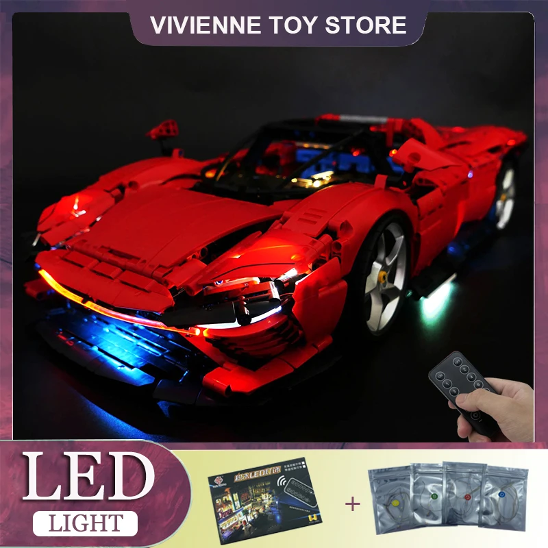 

RC DIY LED Light Kit For LEGO 42143 SP3 Technical Sports Car Hypercar Building Block Set（Only LED Light,Without Blocks Model）