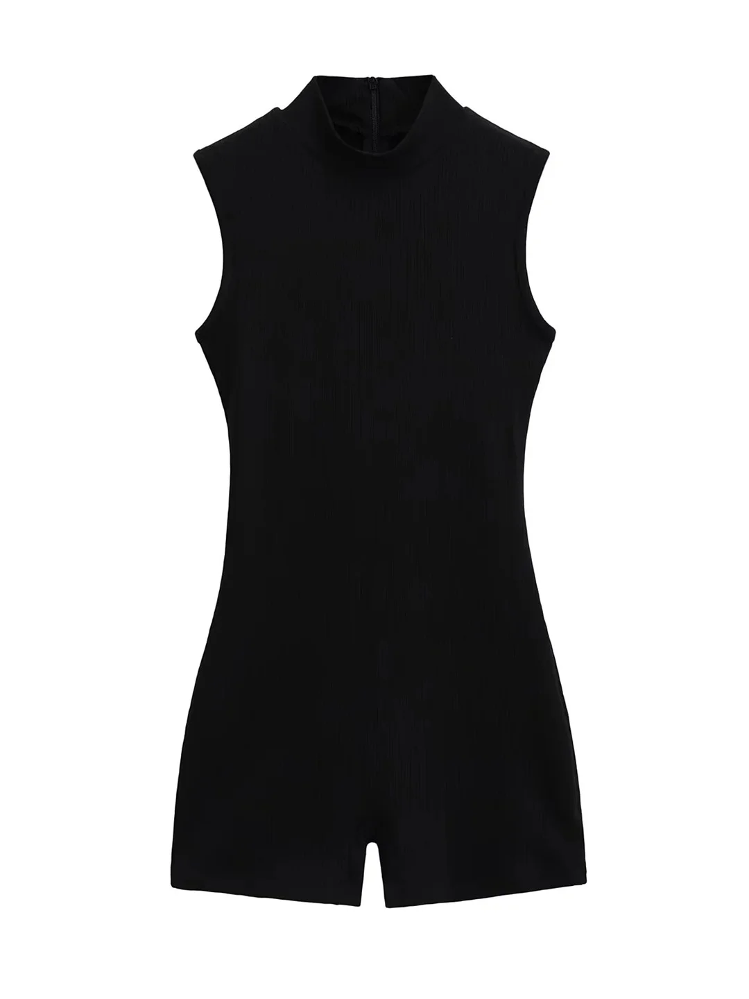 

Spicy Girl High Collar Svel Vest orts Women's 2025 New Summer Ba Zipper Tight Elastic Casual Pants Street Sle