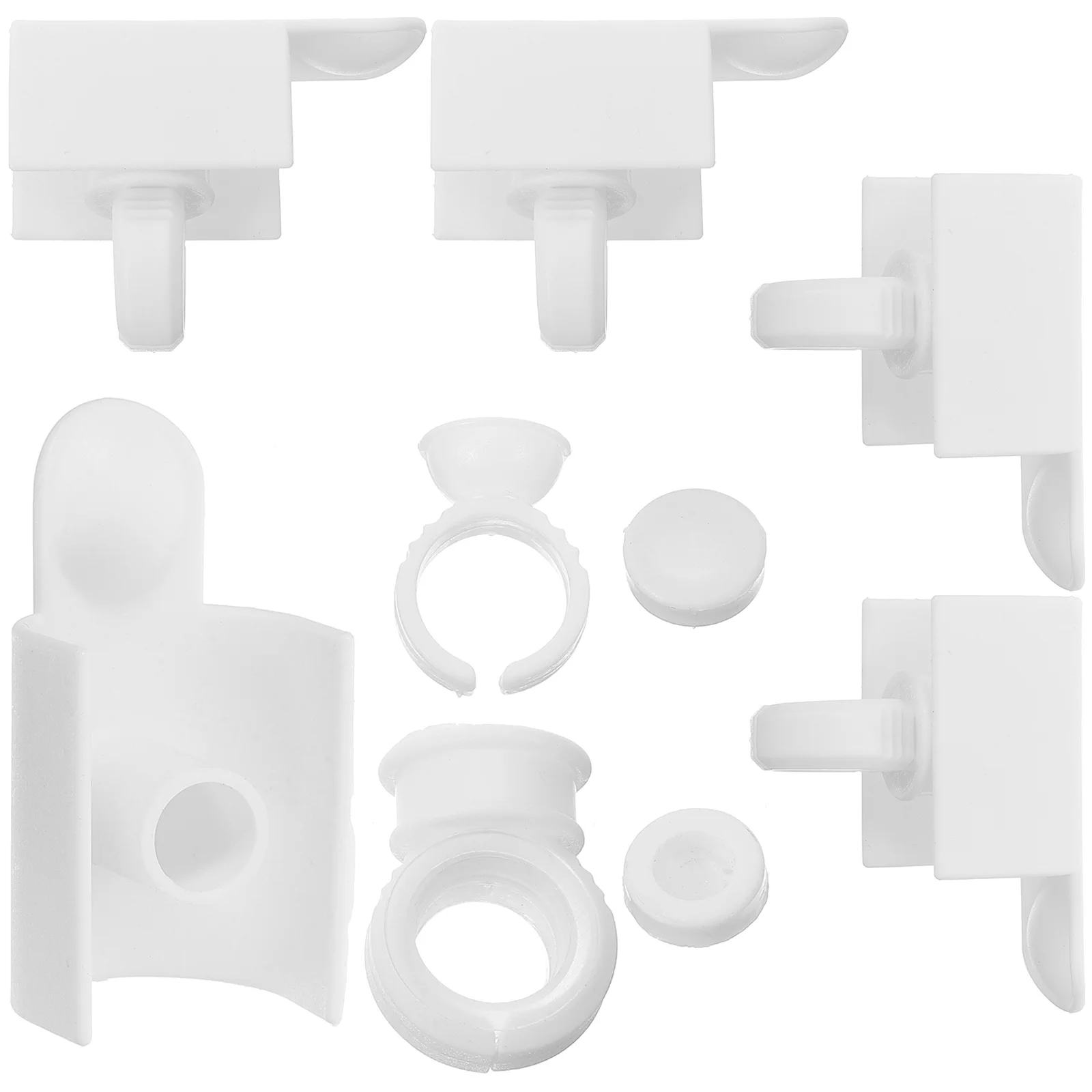 Juego de 5 anillos separadores de pestañas de plástico para extensión de pestañas, soporte en forma de U con ranura de pegamento, herramienta profesional de ayuda para injerto