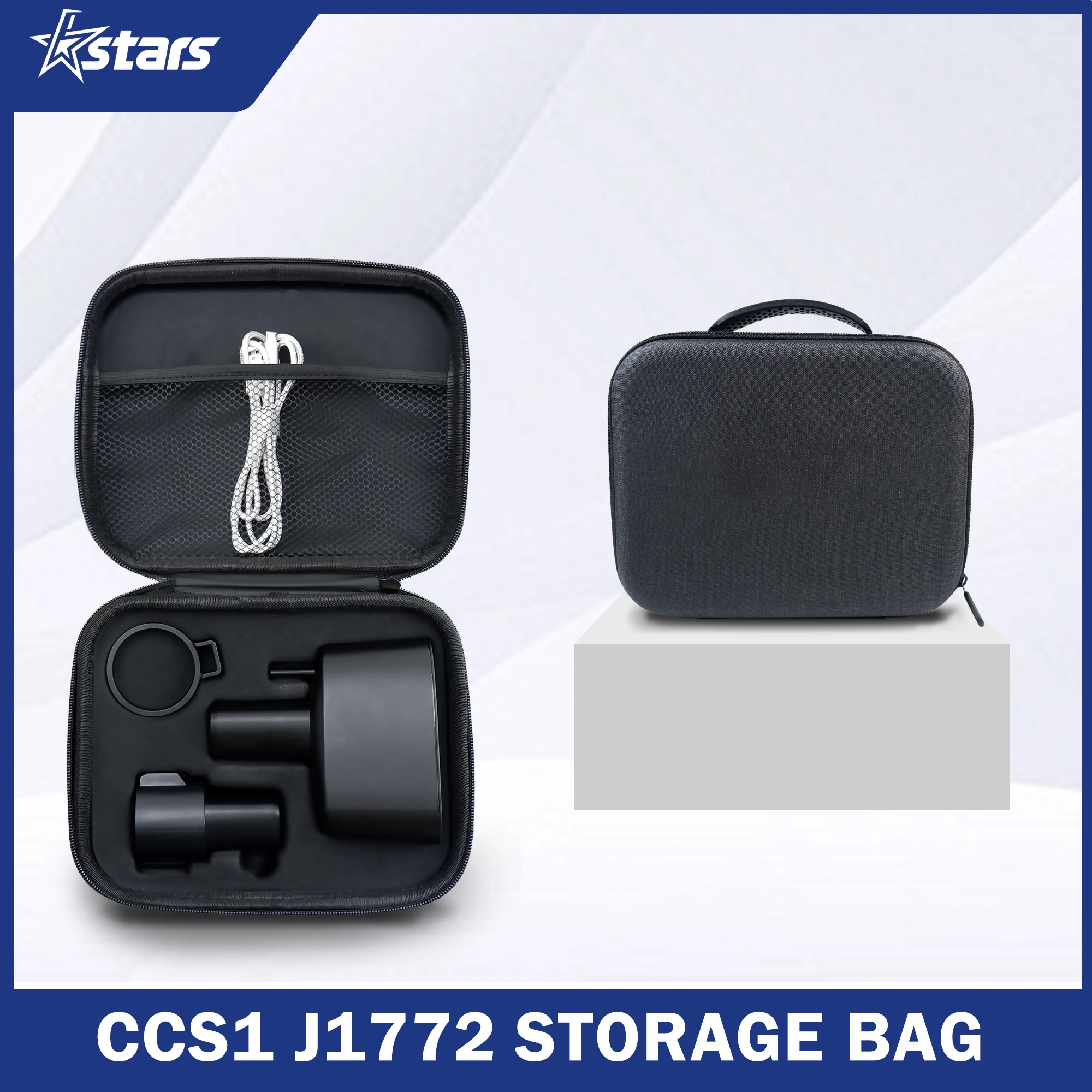 Tesla CCS1 J1772 충전기 어댑터 보관 가방 전기 자동차 충전 액세서리 용 편리한 여행용 케이스 방수