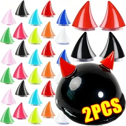 Multicolor Motorcycle Helmet Devil Horns Decals Electric Bike Car Styling Decoration Helmets Stickers Short Parts Accessories
