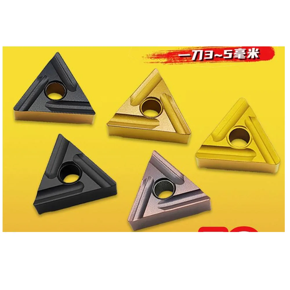 

HUAZHICHUN TNMG160404-ZC-S Cermet blade triangular slot Nc outer round cutting coarse finishing tool