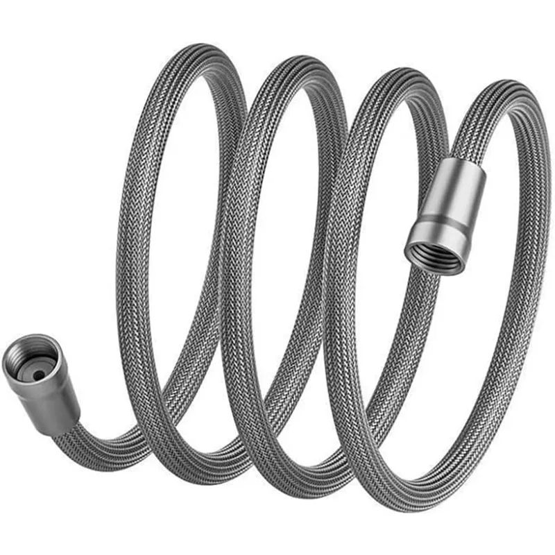 1.5M/2M  Hot and Cold Shower Head Explosion-proof Connecting Pipe Nylon Rope Braided Shower Pipe 4 Points Universal Water Pipe