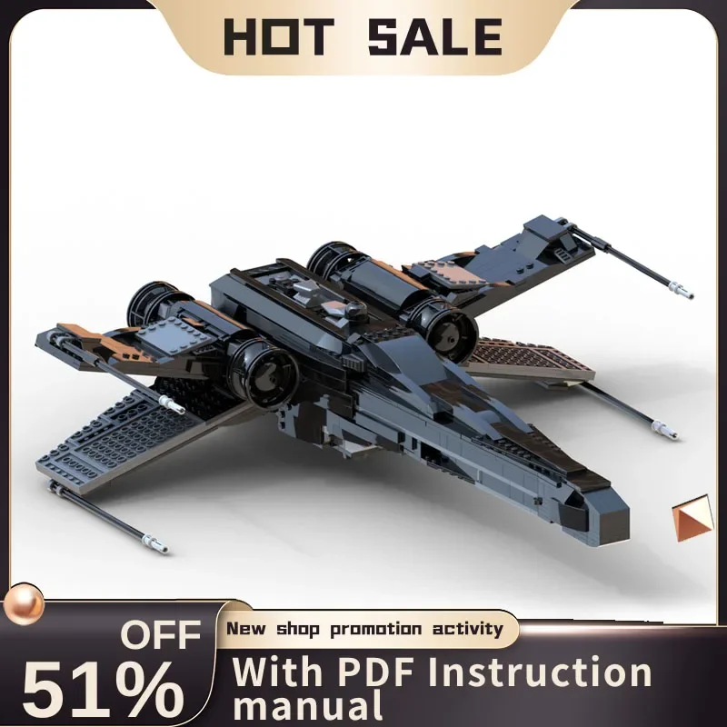 

Новый 1421 шт. знаменитый звездный боевой фильм Moc Dark Wing Starfighter модель на заказ головоломка Diy креативные идеи детские игрушки подарок на день рождения
