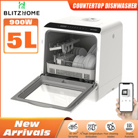 Blitzhome Smart Portable Countertop Dishwasher with APP Control Intelligent Small Table Dish Washer Washing Machine For Kitchen