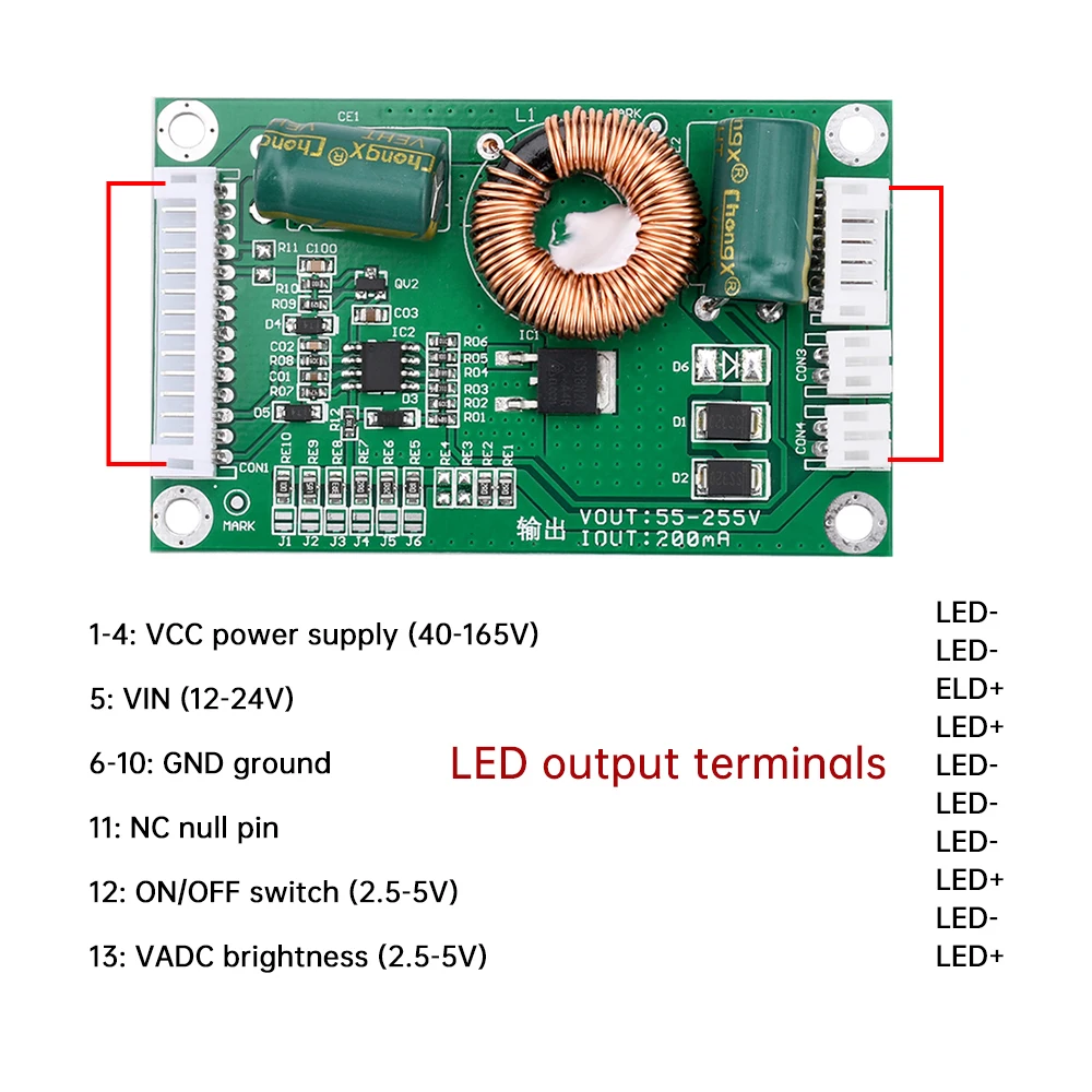 Uniwersalny 32-60 calowy 14-65 calowy podświetlenie telewizor LED moduł napędu zwiększyć konwerter prądu stałego wzmacniający Adapter