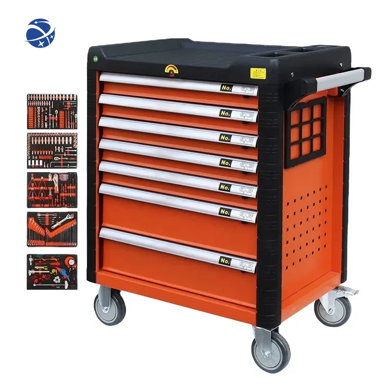 

TOOLJOY New 168 Pcs Professional Tool Trolley With Hand Tools Mechanical Workshop Tool Cabinet