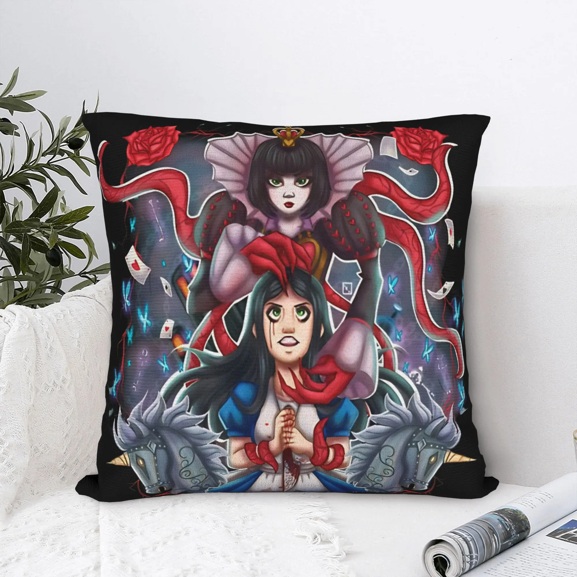 Pillow Case A-Alice Madness Returns Graphic Game  Pillow Cover For Office Car Home Decor Novelty Pillowcases