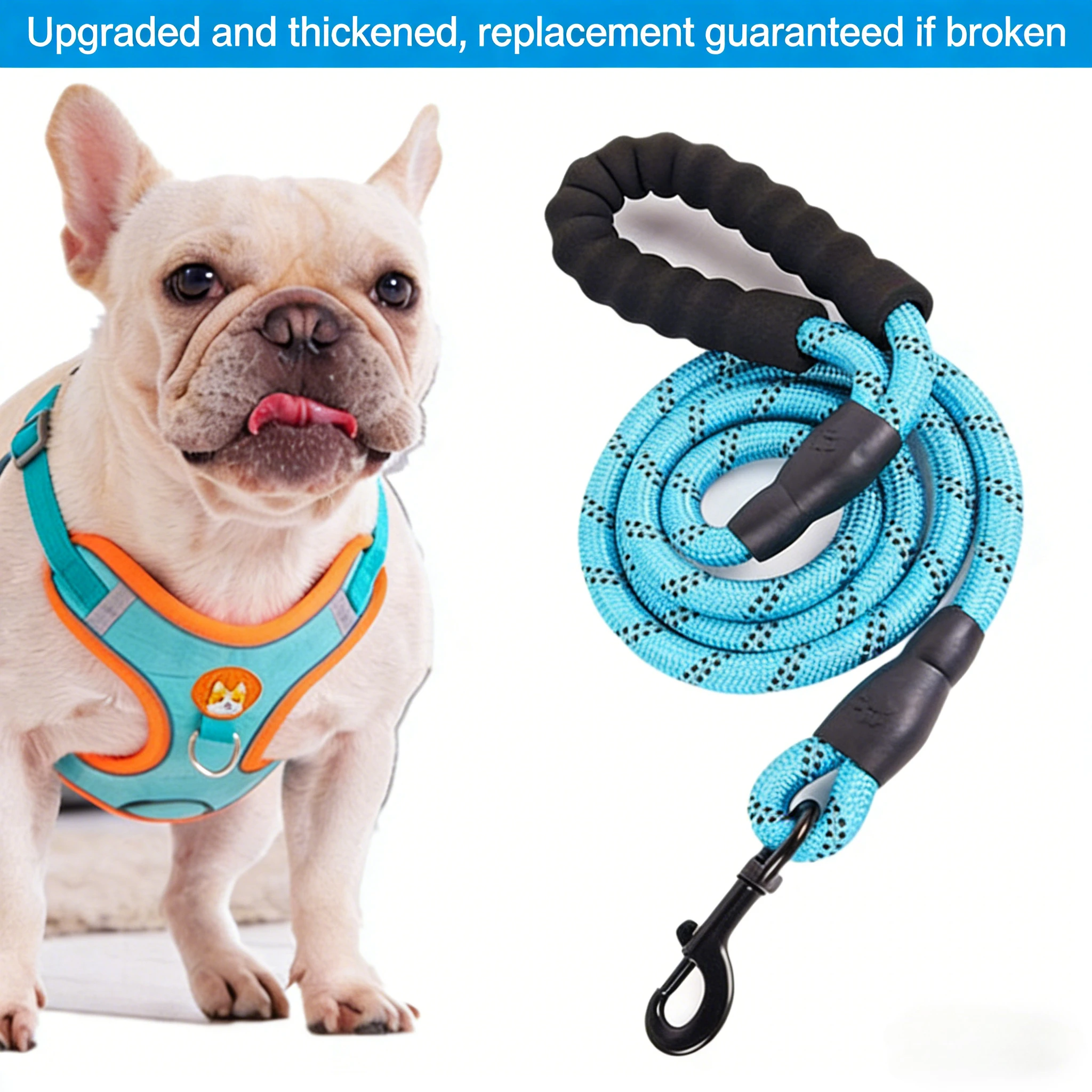 

Dog leash Reflective chest strap Walking dog rope Dog chain Medium and small dog going out Vest type Adjustable