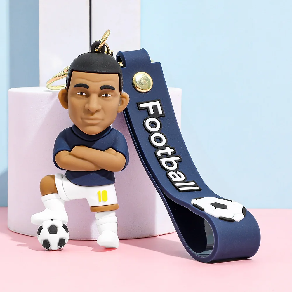 Fußballstar-Bild-Schlüsselanhänger, Fußballstar-Taschen-Dekor, Schlüsselring, Auto-Schlüsselzubehör, beliebt für Männer, Fans, Geschenk, Großhandelspreis – Detail 11