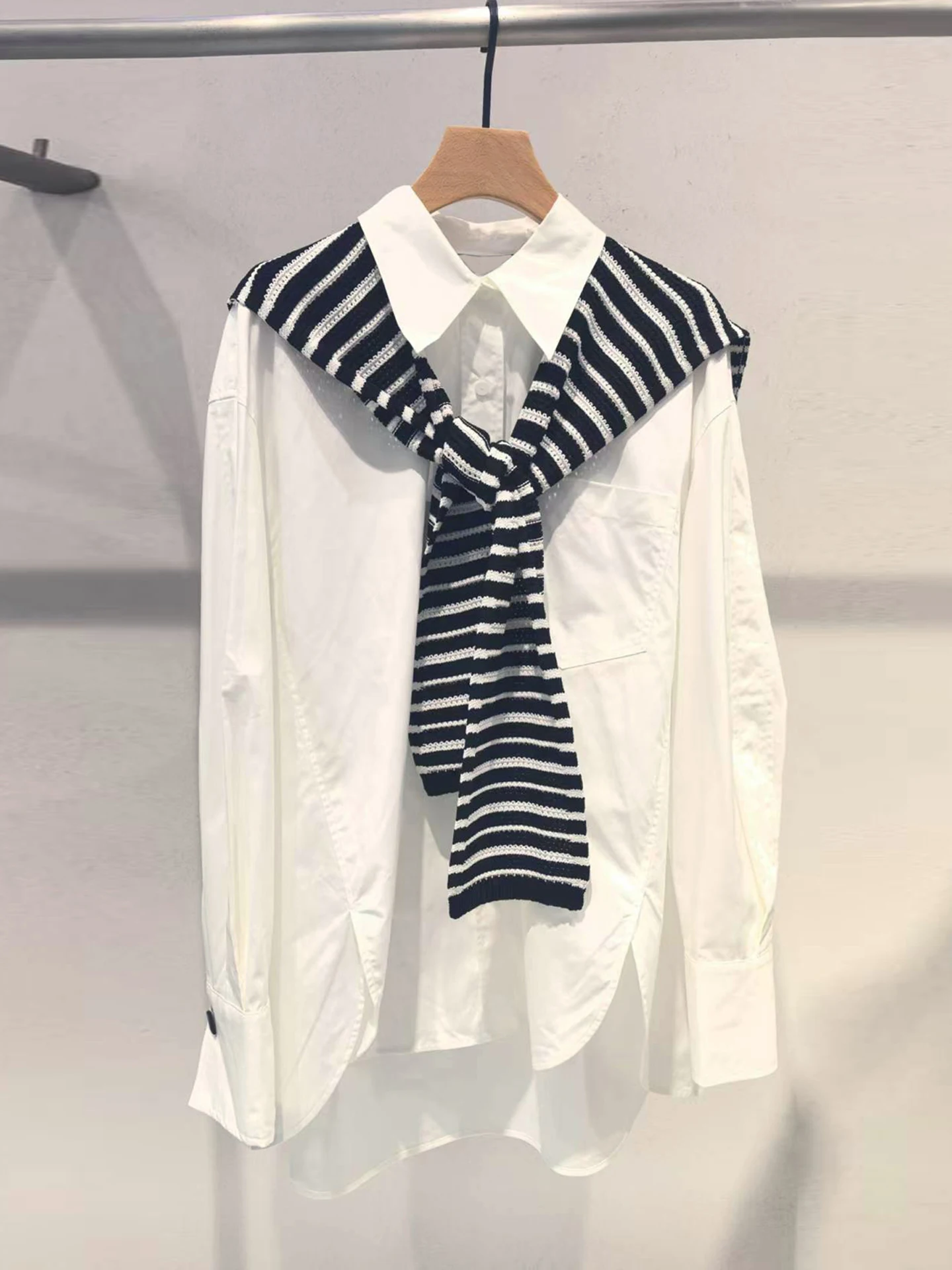 

Casual Loose Striped awl Women's irt Lazy Sle Top Commute Simple Loose Fit Long Sve Button up Casual Faion