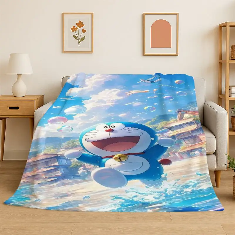 New Dream D-Doraemon Cartoon Flannel Throw Blanket,Warm Cozy Blanket for Bed,Sofa,Couch,Bedroom,Living Room,Office,Camping Gift