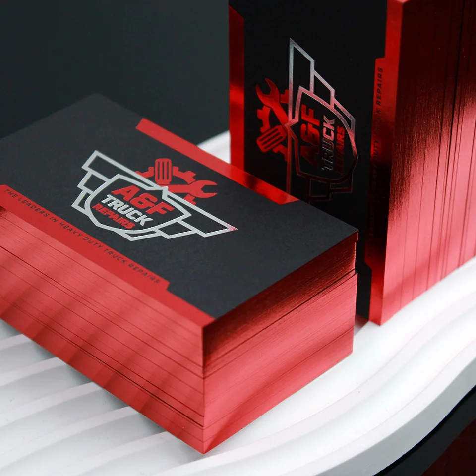 Custom High End Full Color Edge /black size Printing Thick Business Cards  Custom Full Color Edge business card