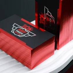 Custom High End Full Color Edge /black size Printing Thick Business Cards  Custom Full Color Edge business card