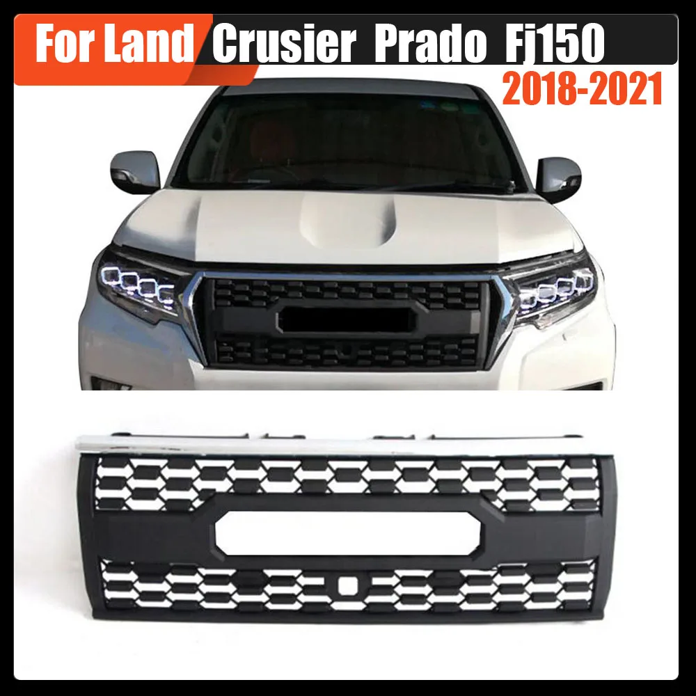 

For Land Crusier Prado Fj150 2018-2021 Car Front Bumper Grill Mask High Quality Racing Grill Offroad Suv 4x4 Auto Accessories