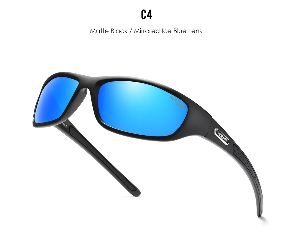 Kdeam fishing performance herren sonnenbrille polarisiert tr90 material markenlogo fahrrad brille mit reiß verschluss koffer kd0701 – Detail 22