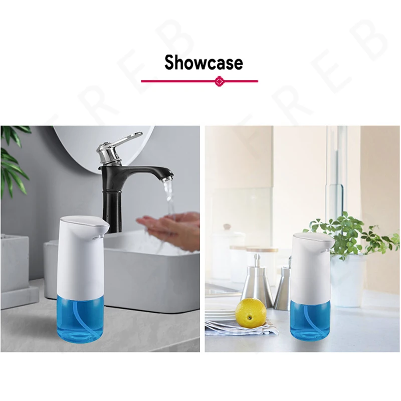 Foam Soap Dispenser Automatic Bathroom Smart Washing Hand Machine USB Charging Rechargeable Large Battery White for Toilet