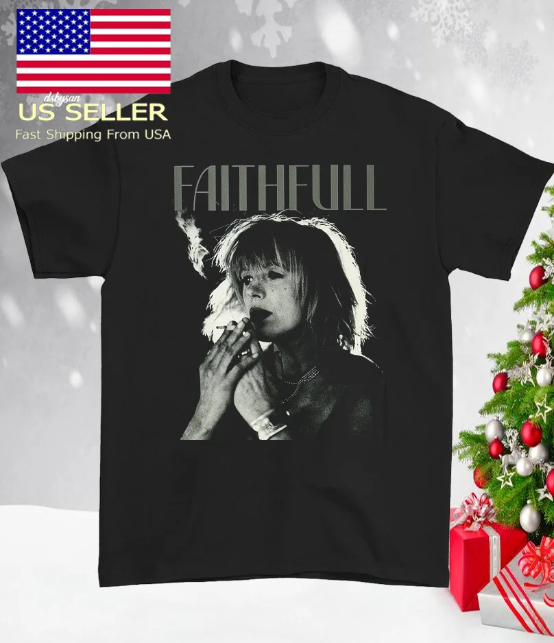 VTG Marianne Faithfull smoking T-shirt black Unisex All sizes S-5Xl 1F936