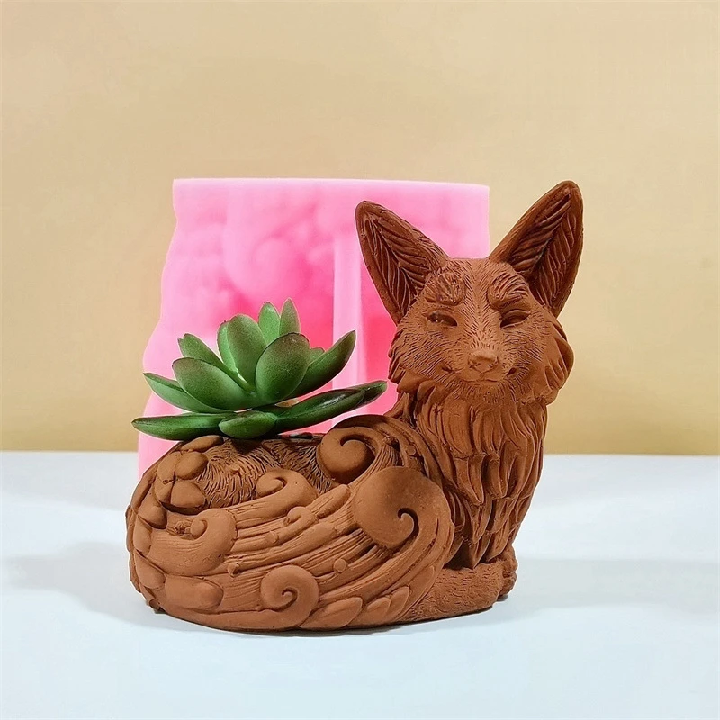 

Reusable Fox Mold for DIY Succulent Planters, 3D Ornaments - Creative Home Decor