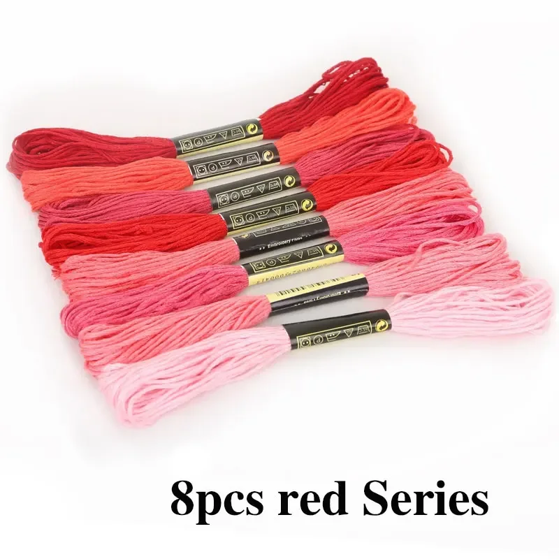 5/8/50/100 Stück Mix Farben Stickgarn Baumwolle Nähen Stränge Regenbogen Baumwolle & Seide Stickgarne für DIY Armbandherstellung