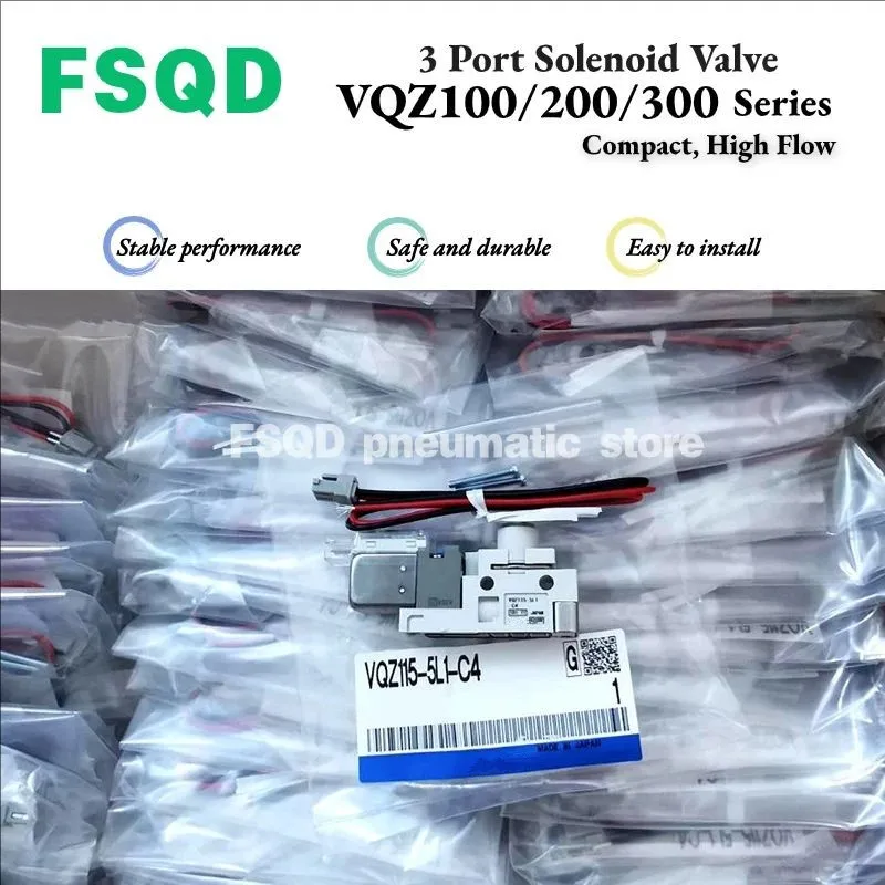 

VQZ115-5G1 5L1 5M1 5LO1 5MO1 5GB1 5LB1 5MB1 5LOB1 5MOB1-M5 C4 C6-CP-PR 3-Port Solenoid Valve VQZ VQZ100 Series