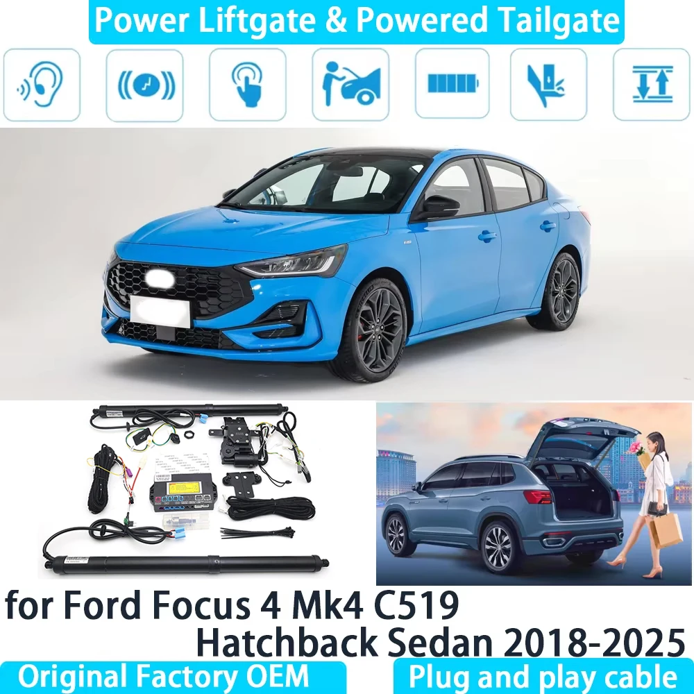 for Ford Focus 4 Mk4 C519 Hatchback Sedan Automatic Electric Power Liftgate Powered Tailgate Strut Tail Gate Lift System