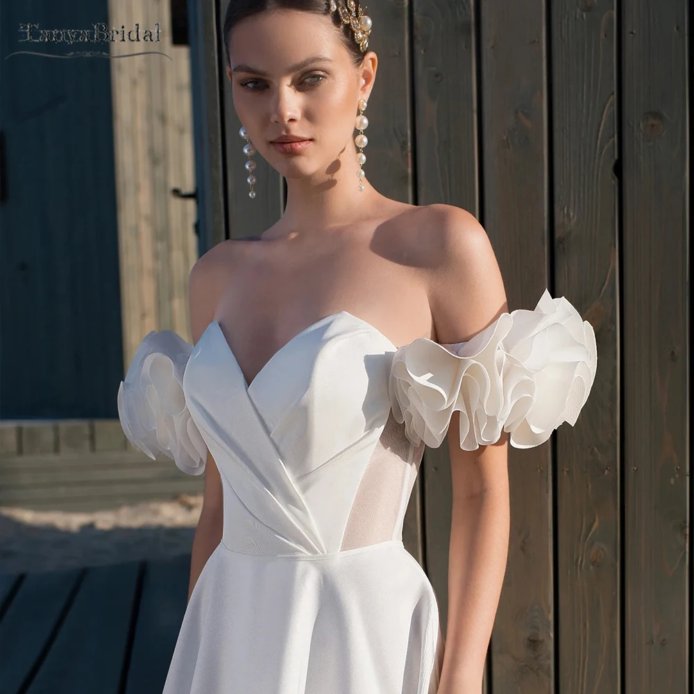 

Glamorous Mikado Satin Wedding Removeable Sleeves ,Elastic Band ,Charming Short Sleeves Accessories DG318